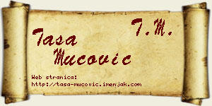 Tasa Mucović vizit kartica